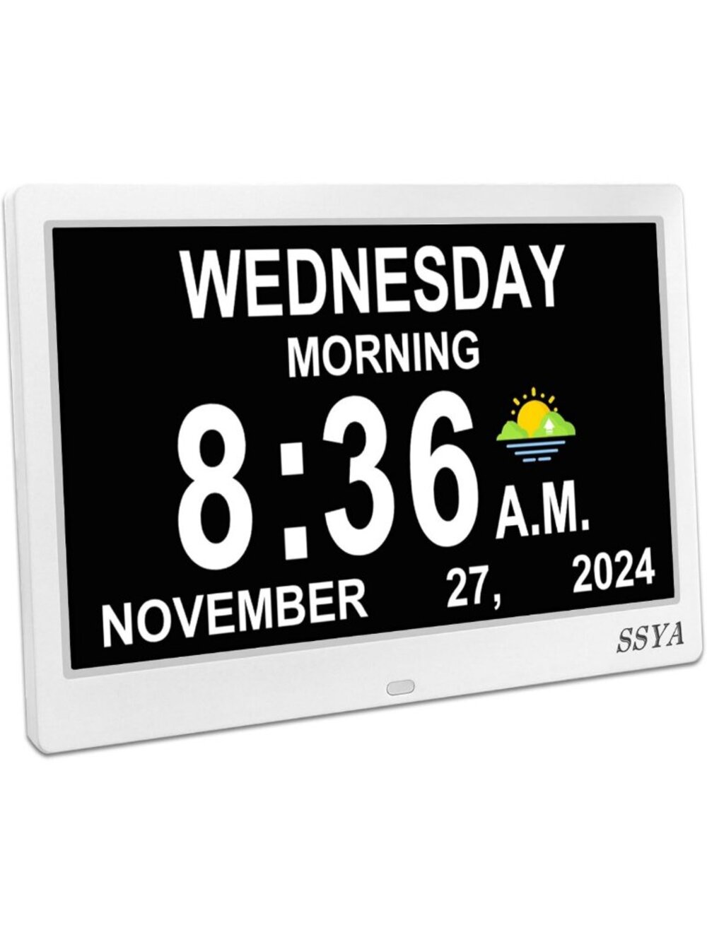 Large Digital Dementia Clock for Seniors | Date, Day & Alarm | Easy Read, Auto